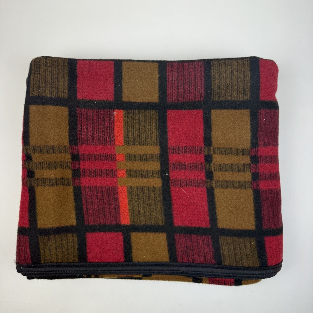 Filson Seattle Plaid Wool Blanket Pine Tree Logo Red Olive Brown 20203878 NWT